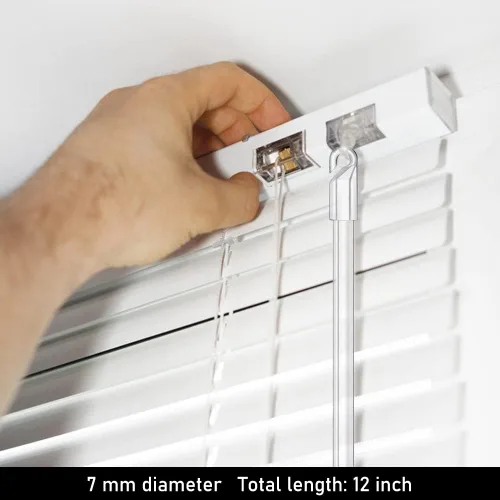 Vista 6 de Varita ciega de 12 pulgadas, 2 varitas inclinables transparentes para persianas, piezas de repuesto para persianas verticales