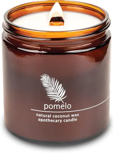 Vista 94 de Vela de mecha de madera agrietada Hemlock Park hecha a mano con cera de coco natural (grande de 16 oz, ámbar)