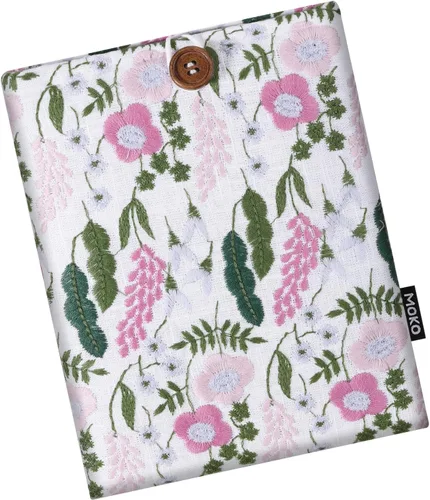 Vista 13 de MoKo Funda protectora acolchada bordada de margaritas de 6-7 pulgadas para Kindle Colorsoft Signature Edition 2024 de 7 pulgadas, Kindle
