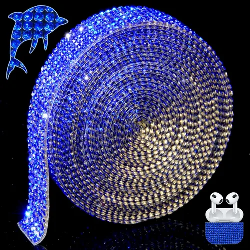 Vista 9 de Locacrystal Cinta de Cristal Brillante con Diamantes de Imitación Autoadhesiva para Planchar DIY con Purpurina Pegatinas de Diamantes