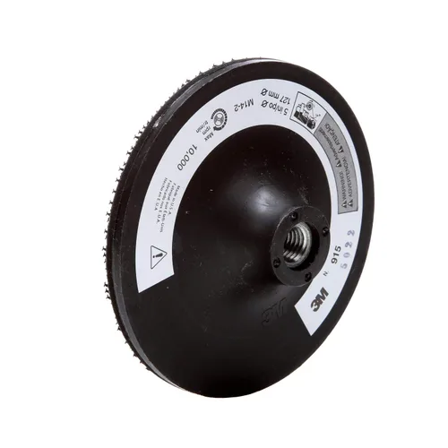 Vista 6 de 3M(TM) 905 soporte de almohadilla de disco, acoplamiento de gancho y bucle, de 5 pulgadas de diámetro x 1/4 pulgadas de grosor, rosca externa