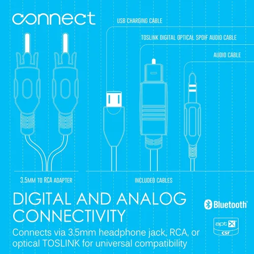 Vista 9 de MEE audio Connect - Transmisor de audio Bluetooth para hasta 2 auriculares/altavoces inalámbricos, adaptador de transmisión Bluetooth con AptX
