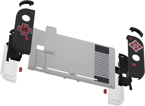 Vista 4 de eXtremeRate - Placa trasera para Nintendo Switch Console, NS Joycon con carcasa de mando de mano con botones de juego completo, carcasa de repuesto
