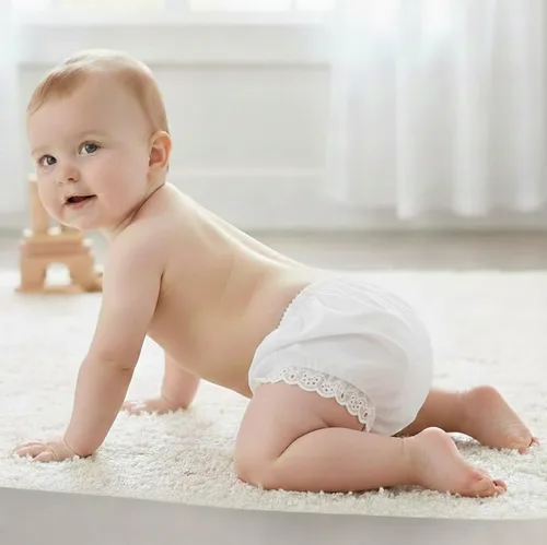 Vista 4 de Baby Girls Bloomers - Funda para pañales de doble asiento, paquete de 3