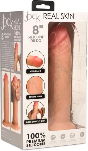 Vista 8 de CURVE TOYS Jock - Consolador realista de silicona de piel de 8 pulgadas para hombres, mujeres y parejas. Consolador ultra realista de doble densidad