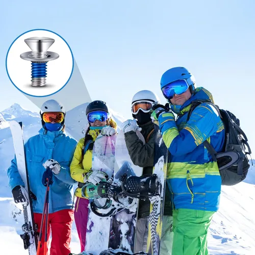Vista 5 de Adnee Juego de 64 tornillos de fijación de snowboard – Tornillos de montaje para snowboard con arandelas de tornillo para snowboard – Tornillo