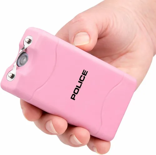 Vista 3 de Police 800 - mini picana eléctrica recargable con linterna LED, color rosa