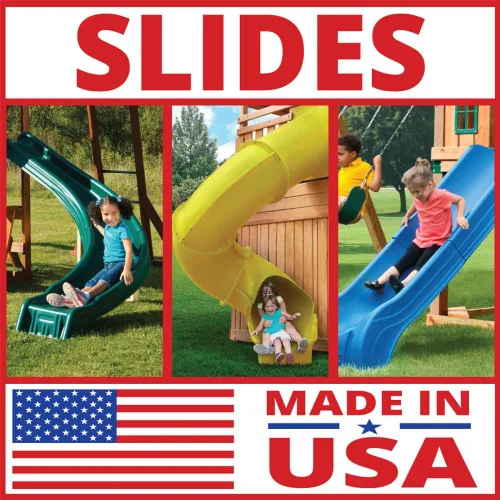 Vista 9 de Swing-N-Slide NE 4699-T Super Summit Slide - Tobogán de plástico de 3 piezas para columpio de 5 pies de altura, color verde