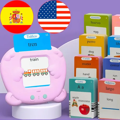 Vista 9 de Tarjetas flash bilingües en inglés – Tarjetas flash hablantes en francés, 510 palabras a la vista, 31 temas, discurso de bolsillo para niños