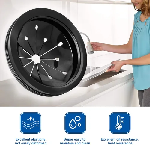 Vista 3 de Protector contra Salpicaduras para Triturador de Basura, Deflector de Fregadero, Accesorios de Repuestos para Triturador de Desechos de Alimentos