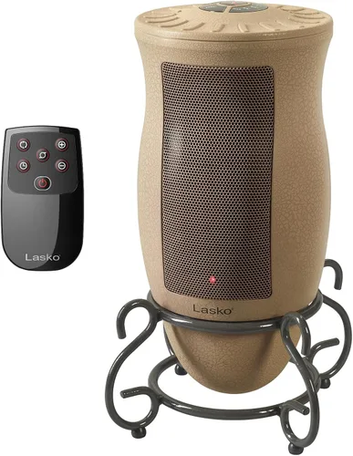 Lasko - Calefactor oscilante de diseño de torre de cerámica para el hogar con termostato ajustable, temporizador y control remoto, 16 pulgadas,