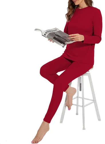 Vista 5 de American Trends Thermal Underwear for Women Ultra Fleece Lined Base Layer Top Bottom Winter Clothes Pajama Set Long Johns
