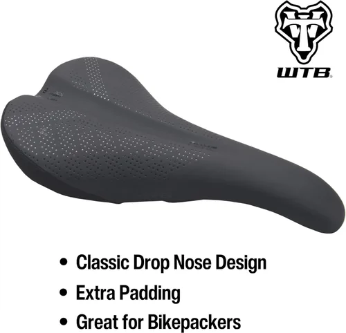 Vista 2 de WTB Pure Mountain Bike Seat (Saddle) - Thick All-Day Comfort Padding (2 Rail Options)