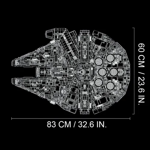 Vista 4 de Juego de armado de LEGO Star Wars Millennium Falcon 75192 (7541 piezas)