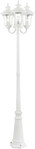 Vista 6 de Livex Lighting 7866-13 7866-03 Soporte de poste tradicional para exteriores de tres luces de la colección Oxford en acabado blanco