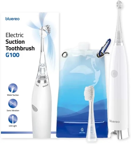 Vista 4 de Bluereo G100, cabezal de succión de repuesto para cepillo de dientes eléctrico (paquete de 4) (pequeño)