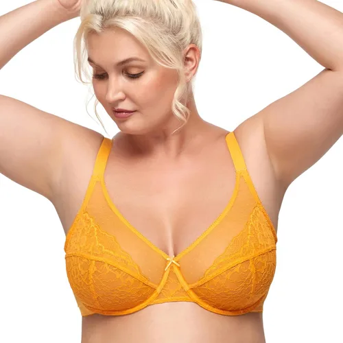 HSIA - Brasieres reductores para mujer, cobertura completa, brasieres con aros, talla extragrande, brasier de encaje que levanta el busto, para