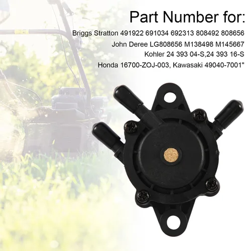 Vista 4 de Fuel Pump Kit with Filter, Fuel Pump for Kohler 17HP - 25 HP Briggs and Stratton John Deere Yamaha Small Engine Lawn Mower Tractor