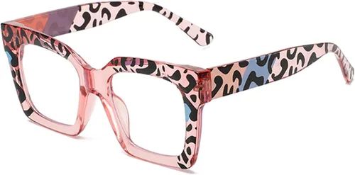 Gafas de lectura cuadradas estilo Oprah con bisagra de resorte, bloqueo de luz azul, para hombres y mujeres