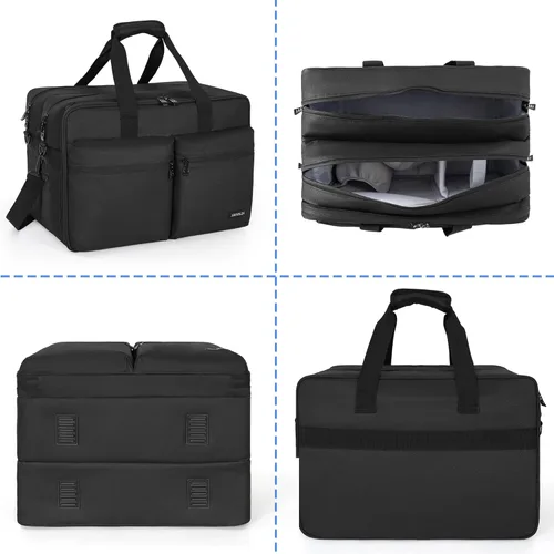 Vista 4 de AKOZLIN Three Layers Carrying Travel Bag Large Capacity for PS5 Console PSVR Storage Case Compatible with PlayStation 5 Monitor PlayStation VR