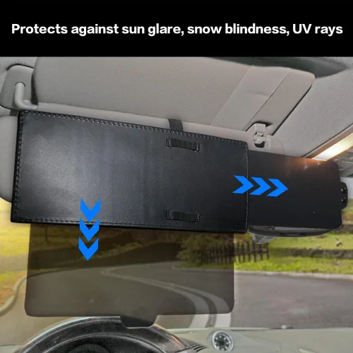 Vista 4 de VAGURFO Extensor de visera de automóvil, parasol para parabrisas y ventana lateral, extensor de parasol antirreflejo para el asiento delantero