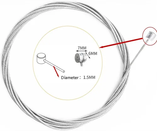 Vista 2 de BlueSunshine - Juego de cables de freno y carcasa para bicicleta, kit básico de repuesto de cable de freno para tu bicicleta, carcasa de cable