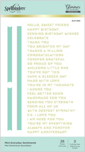 Vista 3 de Spellbinders Placa de Lámina Caliente/TROQUEL SENTIMIENTOS, Metálica