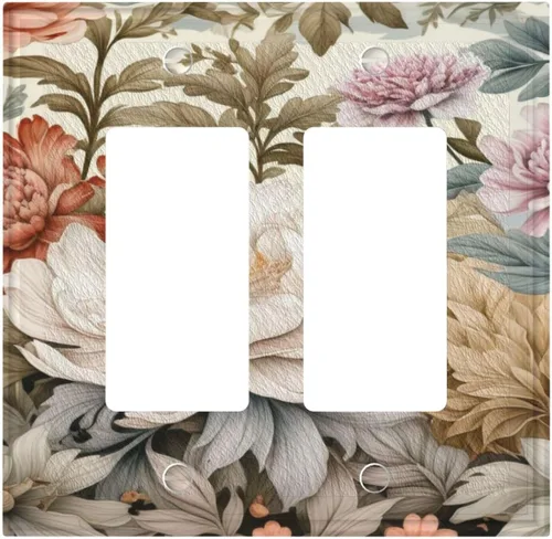 Vista 88 de Cubiertas Decorativas de Arte para Interruptores de Luz de Hojas de Otoño Placa de Pared de Palanca Individual Cubierta Decorativa para Interruptor