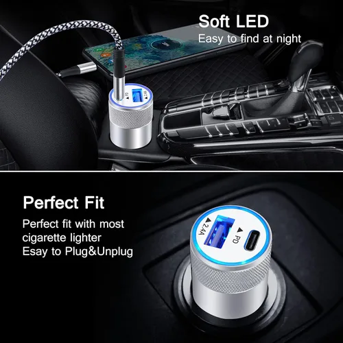 Vista 5 de Cargador súper rápido tipo C para Samsung Galaxy S26/S25 Ultra/S24 FE/A17/A16/A55/A15/Z Flip 7/6/Fold7/iPhone 17, 25W PD PPS USB C cargador de pared