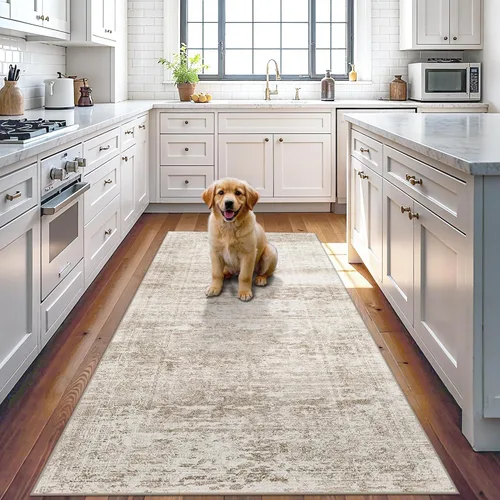 Vista 72 de Alfombra de pasillo lavable de 2 x 3: alfombras antideslizantes con parte trasera de goma, alfombra de cocina suave, alfombra pasillo estilo granja