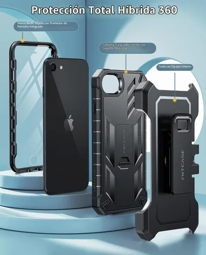Vista 6 de [Usado] FNTCASE Funda para iPhone 11: con funda de clip para cinturón y soporte, cubierta de protección de grado militar resistente a prueba