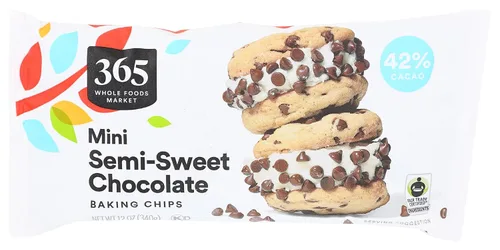 Vista 10 de 365 by Whole Foods Market, Chips de chocolate semidulce, 24 onzas