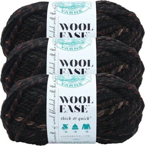Vista 45 de Lion Brand Yarn - Ovillo de lana Wool-Ease Thick & Quick color fuerza aérea