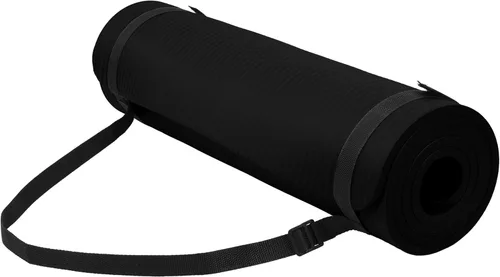 Vista 18 de Fitvids Tapete de yoga de 1/2 pulgada, extra grueso, de alta densidad, antidesgarros, con correa de transporte, adecuado para varios ejercicios