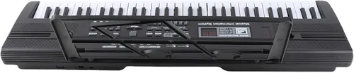 Vista 8 de Teclado electrónico de 61 teclas, piano digital portátil con pantalla LCD, USB y micrófono, altavoces integrados, soporte de música para niños