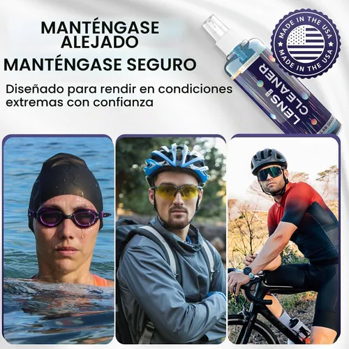 Vista 6 de Spray limpiador de lentes de gel para gafas, kit limpiador de lentes de varios tamaños