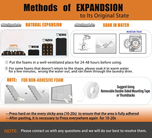 Vista 5 de 36 paquetes de paneles de espuma acústica Saiqiang de 2" x 12" x 12", paneles de espuma de insonorización con absorción de ruido en cuña, paneles