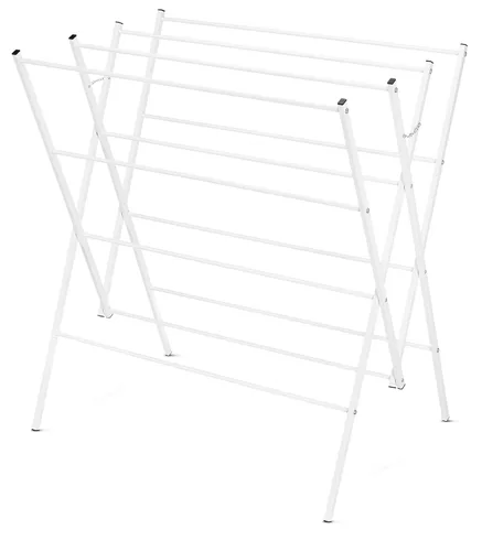 Vista 9 de Whitmor Tendedero de secado de ropa, 12 postes de secado grande, estante de secado de ropa portátil plegable para secar ropa al aire, toalla