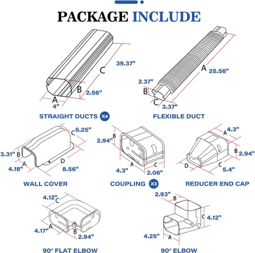 Vista 2 de LyPrem Gris Cubierta de Conjunto de Líneas Mini Split de 16.5 Pies Kit de Cubierta de Línea PVC de 4 pulgadas para Mini Split y Aire Acondicionado