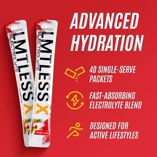 Vista 2 de Paquetes de polvo de hidratación con electrolitos premium, sabores mixtos, 40