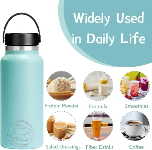 Vista 4 de Bolas agitadoras, 6 bolas mezcladoras de acero inoxidable 304 para batidos de proteínas, bolas de mezcla para botellas mezcladoras