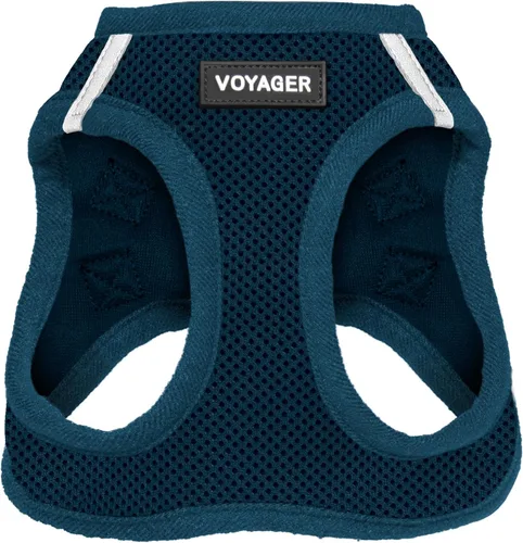 Vista 21 de Best Pet Supplies - Arnés de malla para todo tipo de clima, reflectante, antitirones, para perros y gatos pequeños y medianos, con velcro, hebilla