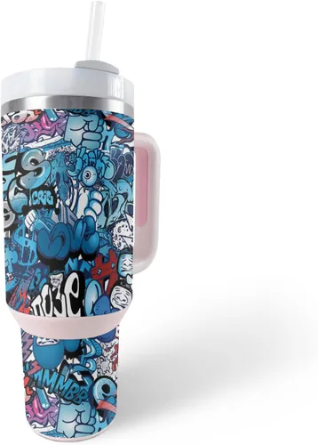 Vista 13 de MightySkins Skin - Vaso de vinilo compatible con Stanley The Quencher H2.0 FlowState de 40 onzas, joya morada, protectora, duradera y única, fácil