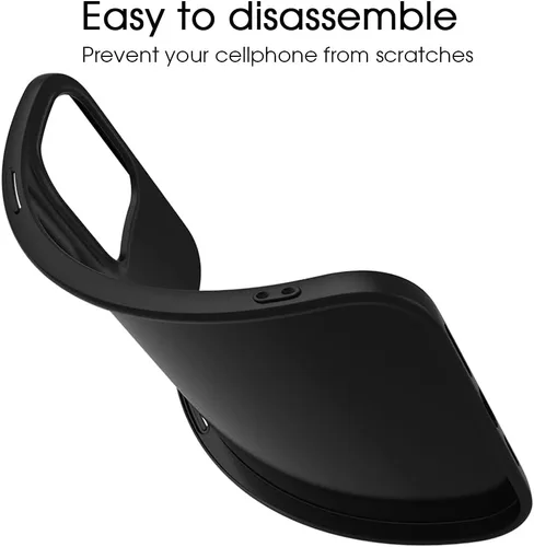 Vista 5 de X-level Funda para iPhone 13 mini, ajuste delgado, color negro
