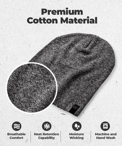 Vista 2 de Gorro cálido y holgado Gorro diario deliciosamente suave en cuchillo fino