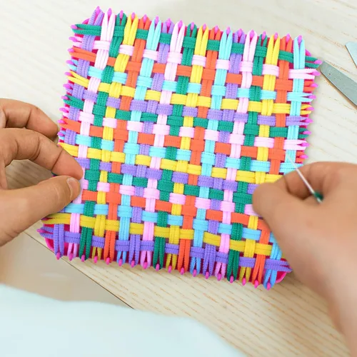 Vista 3 de Ciieeo 192 lazos para agarraderas de telar, bucles de telar para tejer, agarraderas elásticas de repuesto para manualidades, suministros coloridos