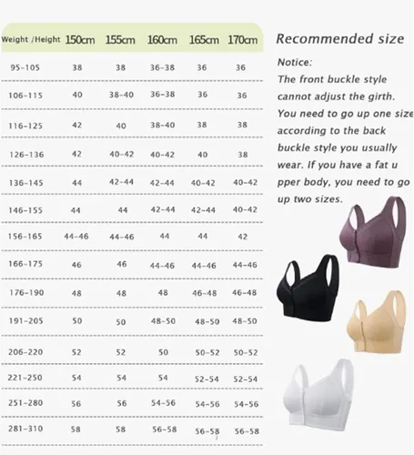 Vista 3 de Brasier Moona de 2 piezas, cierre frontal, transpirable, para personas mayores, Evybliss Daisy Bras para mujeres mayores, ropa interior de cobertura