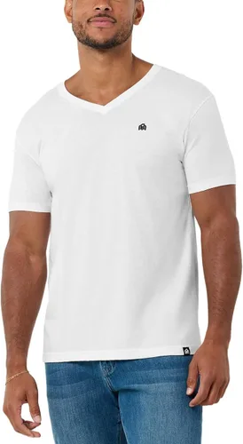 Vista 37 de Men's V-Neck T-Shirt Fitted Short Sleeve Soft Cotton Vneck Tees S-2XL Negro