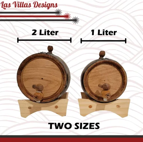Vista 3 de Barril personalizado de roble americano, totalmente personalizable, diseño de insignia, envejece tu propia bebida, barril de envejecimiento