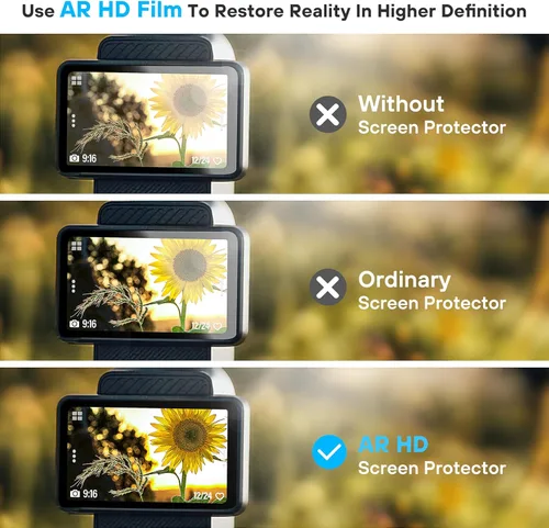 Vista 4 de Tomat Protector de pantalla AR para DJI Pocket 3 accesorios con kit de instalación de alineación automática, película protectora de pantalla